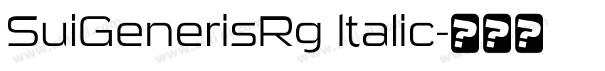 SuiGenerisRg ltalic字体转换